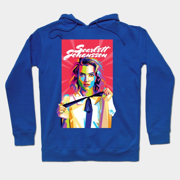 Scarlett Johansson Pop Art Hoodie by Laksana Ardie Store